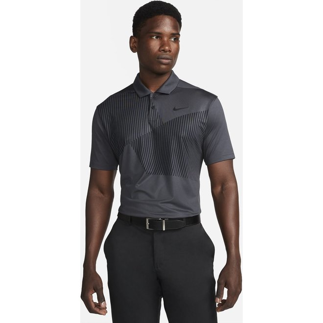 Nike Dri Fit Vapor Golfpolo Met Print Heren Zwart