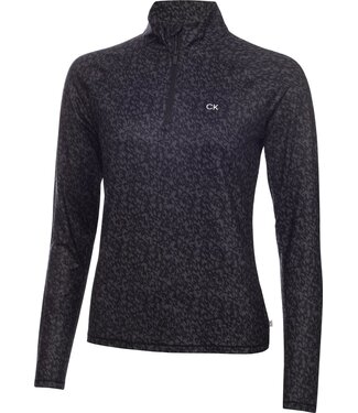 Calvin Klein Calvin Klein Dames Pully 1/4 Zip First Layer Print Black