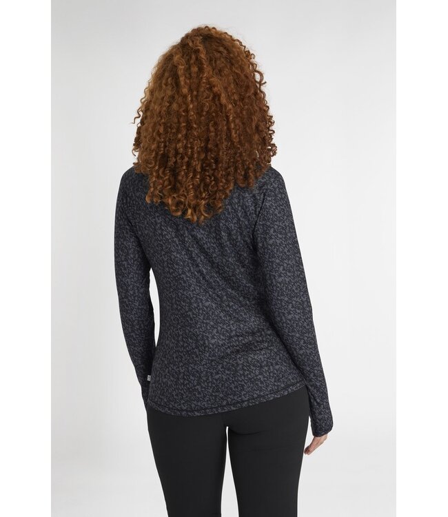 Calvin Klein Calvin Klein Dames Pully 1/4 Zip First Layer Print Black