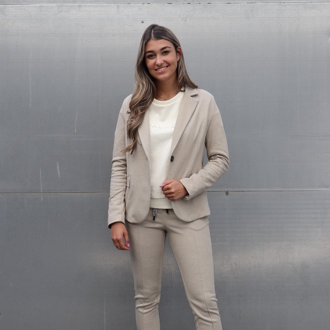 Beaumont Blazer Petit Jersey Pique Sand