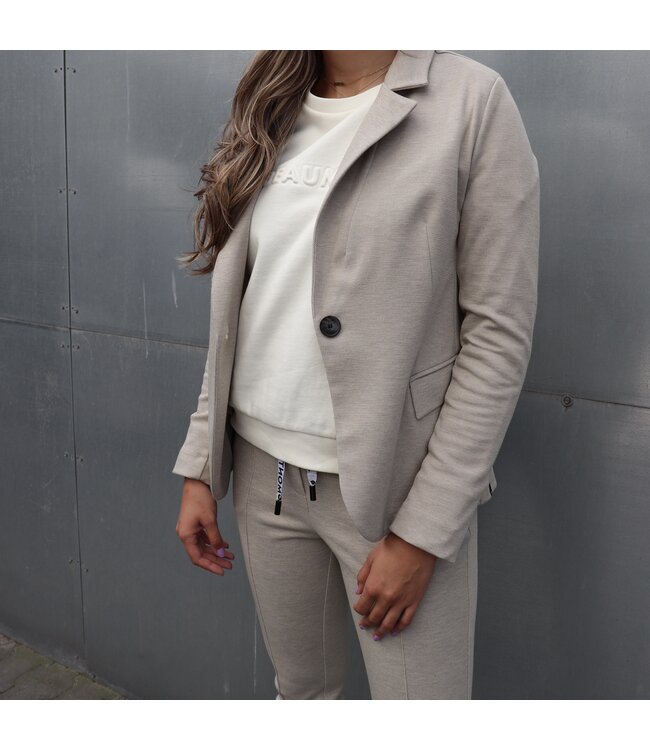 Beaumont Beaumont Blazer Petit Jersey Pique Sand