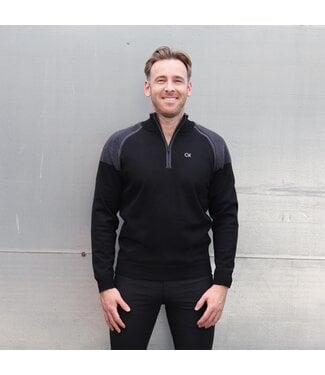 Calvin Klein Calvin Klein Pico 1/4 Zip Lined Sweater Black