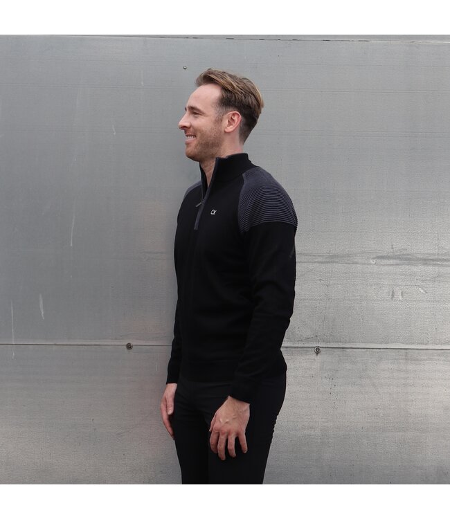 Calvin Klein Calvin Klein Pico 1/4 Zip Lined Sweater Black
