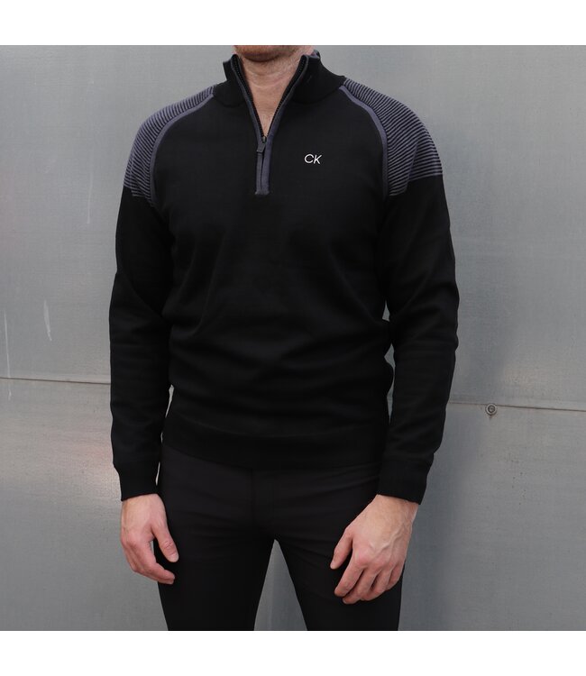 Calvin Klein Calvin Klein Pico 1/4 Zip Lined Sweater Black