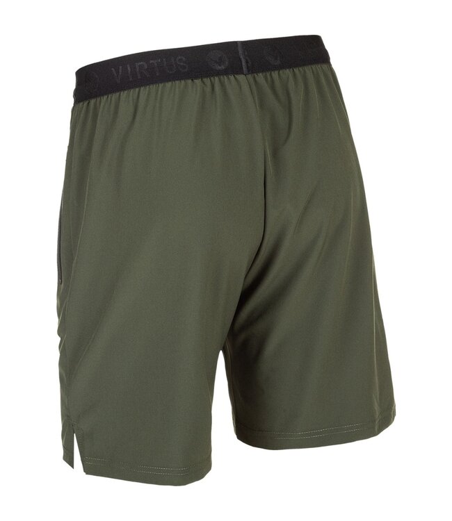 Virtus Virtus Men Blag Hyper Stretch Short With Zippers Green