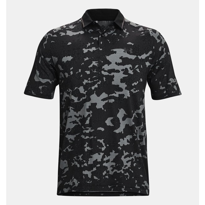 Under Armour Men Iso-Chill Charged Camo Polo  Black / Jet Gray