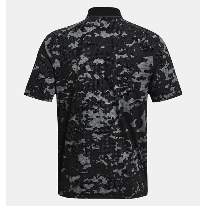 Under Armour Men Iso-Chill Charged Camo Polo  Black / Jet Gray