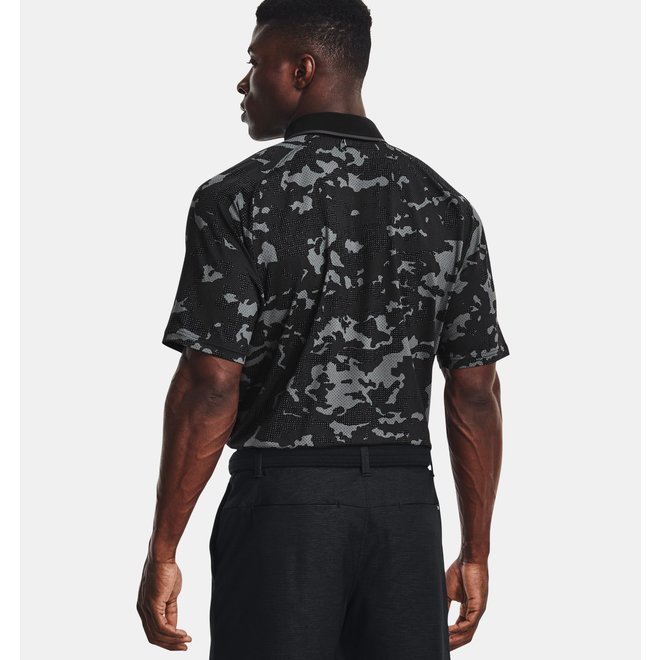 Under Armour Men Iso-Chill Charged Camo Polo  Black / Jet Gray