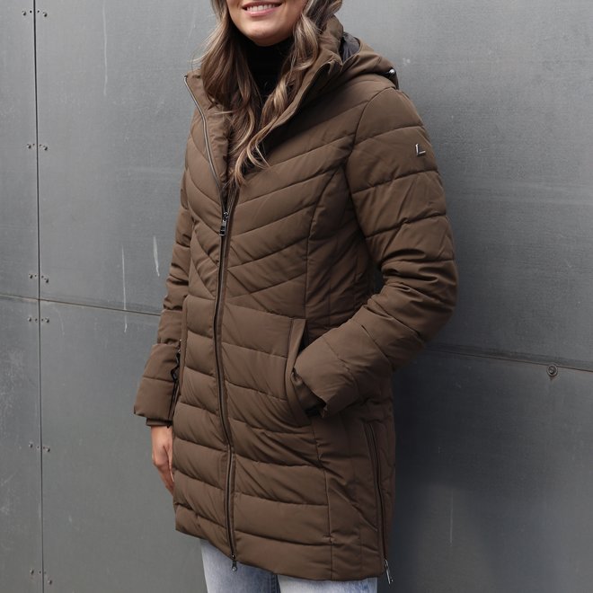 Luhta Dames Haukkala Coat Dark Olive