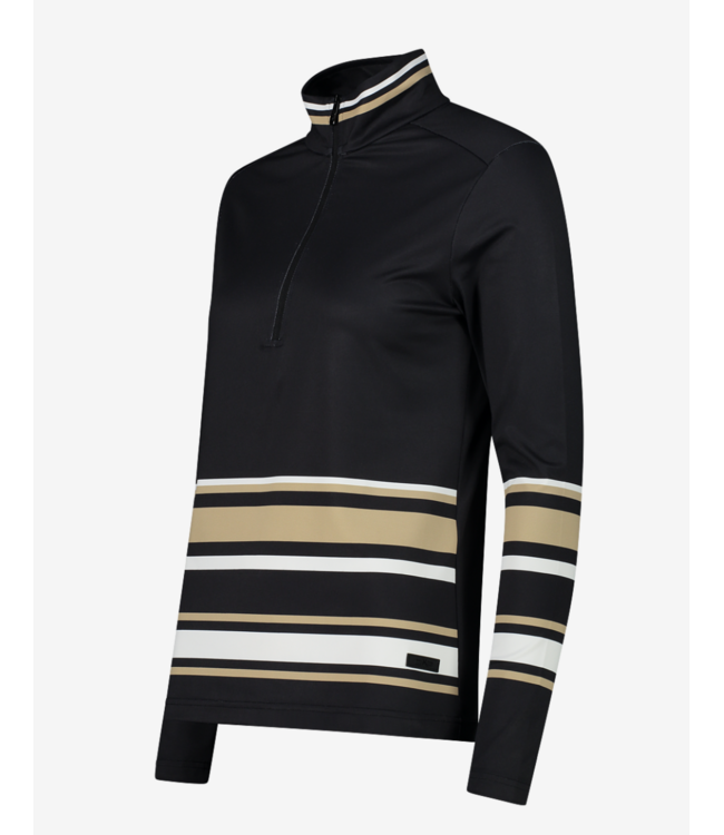 CMP CMP Dames Ski Pully Zwart / Beige / Wit Streep