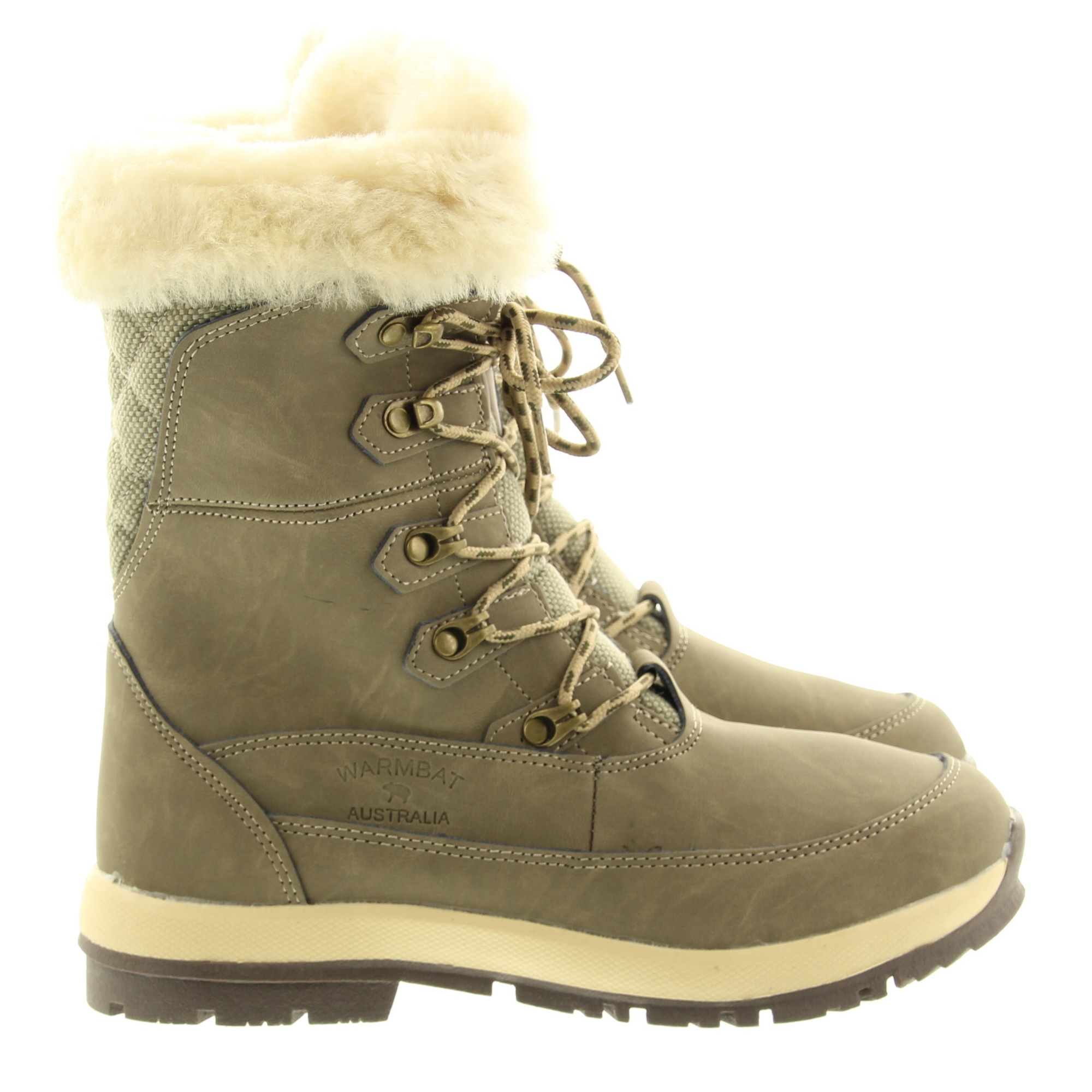 Warmbat Hotham Leren Dames Snowboot Moss - John's Sport Shop