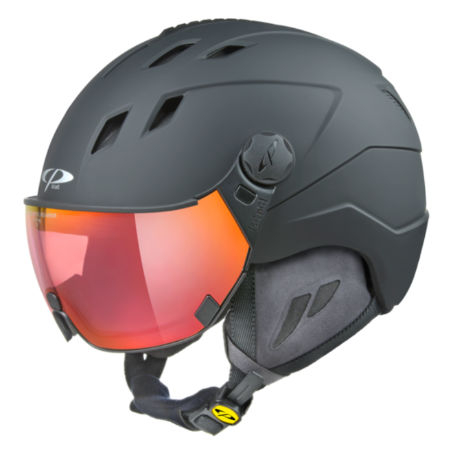 CP Corao Ski Helm Black Dl vario pol red mirror