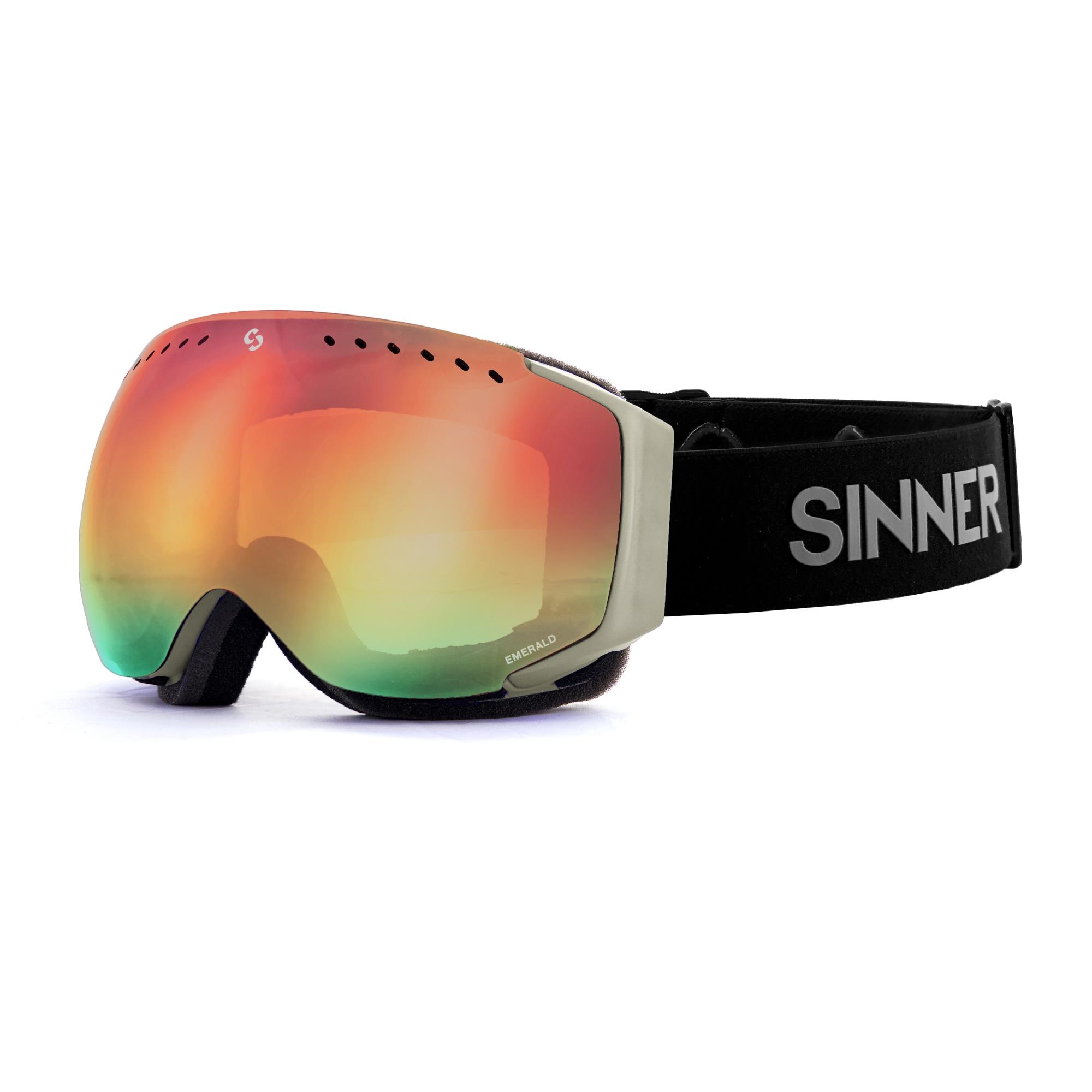 Implementeren botsing partij Sinner Emerald Matte Light Grey Ski Goggle Cat. s3 Lens - John's Sport Shop