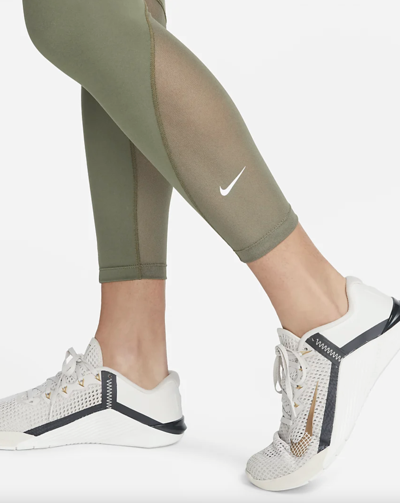 nieuws Conserveermiddel Schuine streep Nike One 7/8-legging met halfhoge taille en mesh vlakken voor dames groen -  John's Sport Shop