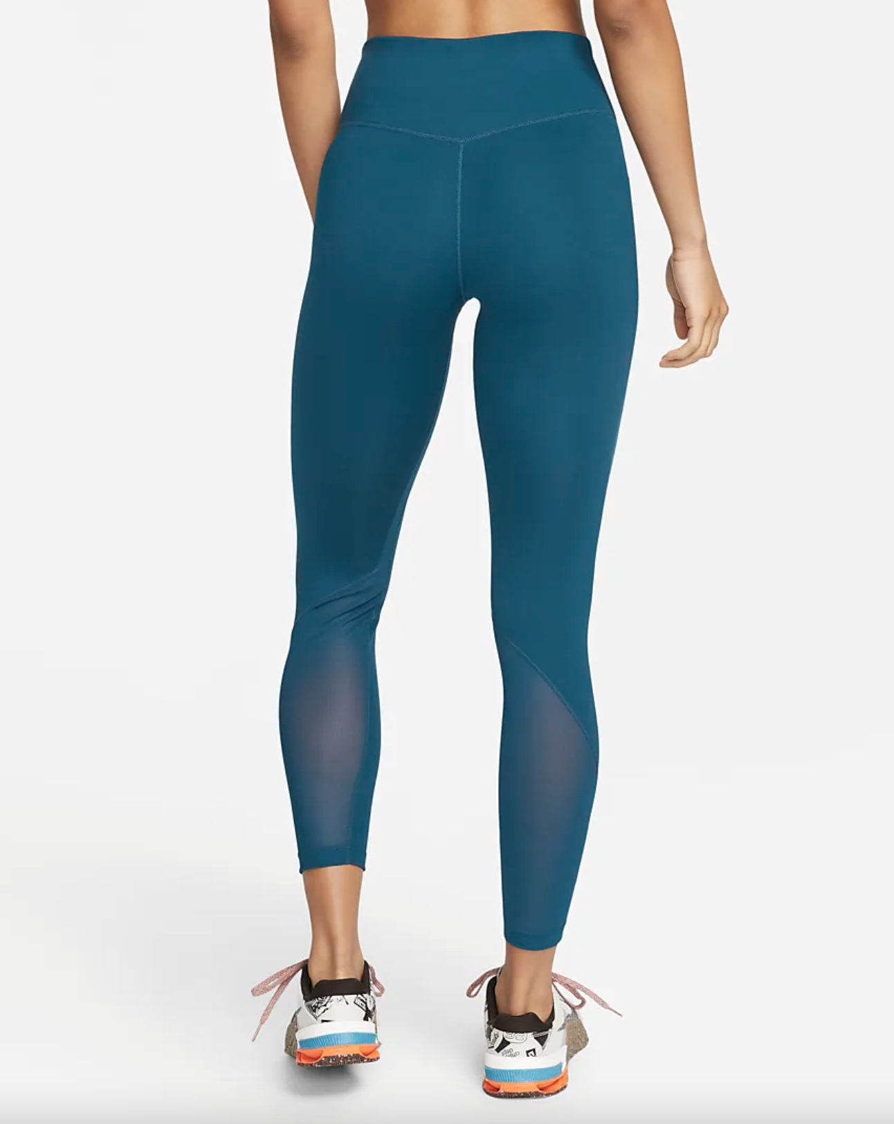 Nike One 7/8-legging met halfhoge taille en mesh vlakken voor dames blauw -  John's Sport Shop