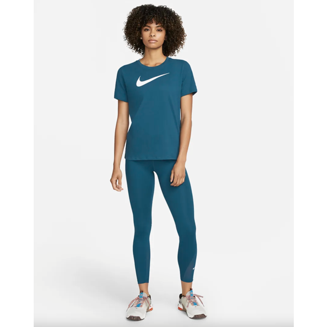 Nike One 7/8-legging met mesh vlakken voor dames blauw