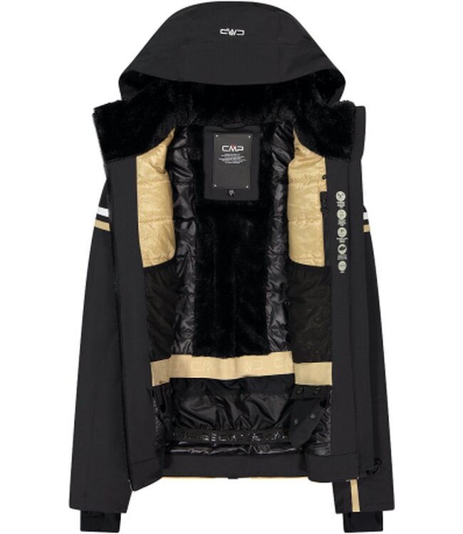 CMP CMP Dames Ski Jas Zwart Beige Wit