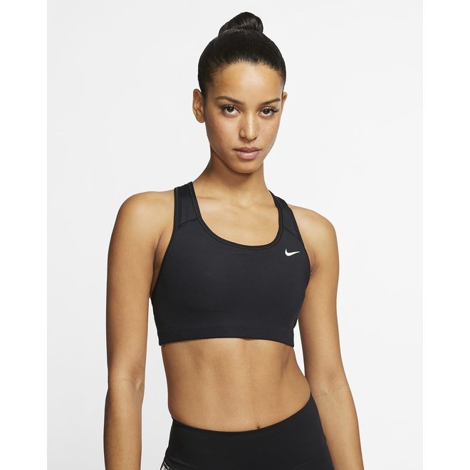 Nike Dri-FIT Swoosh Nonpded Sportbeha Dames Zwart