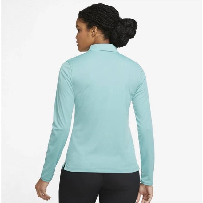 Nike Dri-FIT Victory Dames Golfpolo met lange mouwen cyan