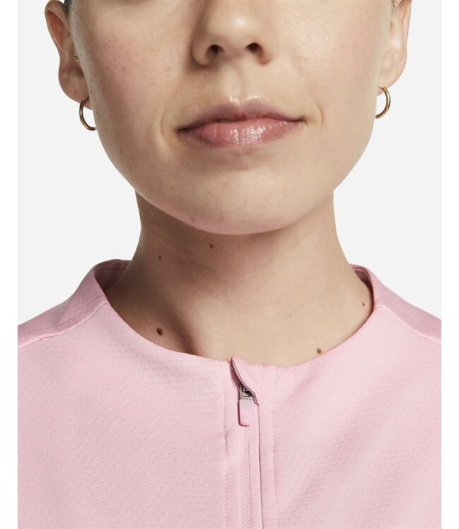 Nike Nike Dri-FIT UV Advantage Golftop met halflange rits voor dames Roze