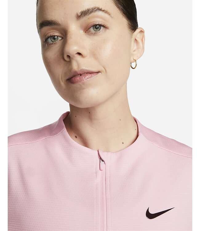 Nike Nike Dri-FIT UV Advantage Golftop met halflange rits voor dames Roze