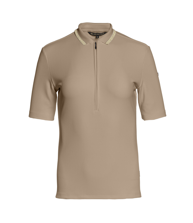 Goldbergh Goldbergh Cassia Short Sleeve Top Dames Sandstone