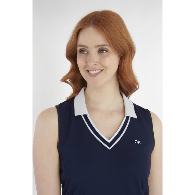 Calvin Klein Golf Dames Delaware Sleeveless Polo Navy