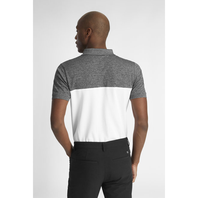 Calvin Klein Golf Heren Colour Block Polo Shirt Charcoal/White