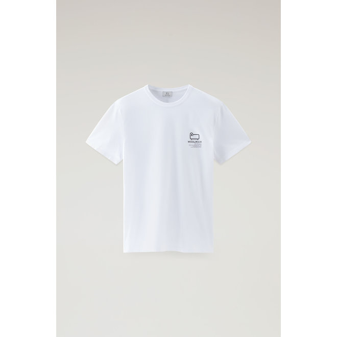 Woolrich Heren Photographic Tee Bright White