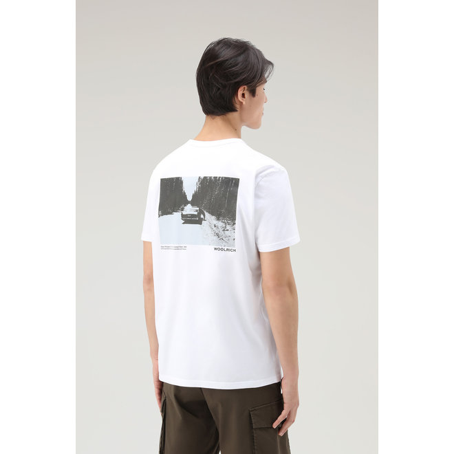 Woolrich Heren Photographic Tee Bright White