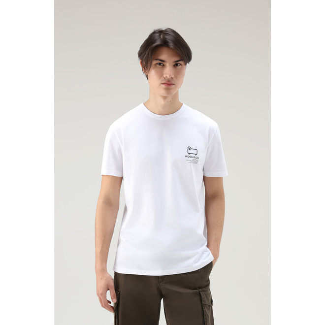 Woolrich Heren Photographic Tee Bright White