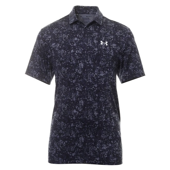 Under Armour Playoff 3.0 Printed Polo-Midnight Navy/Halo Gray
