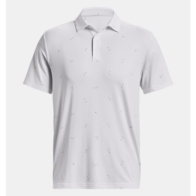 Under Armour Playoff Polo 3.0 Print-White/Pink Shock/Midnight Navy