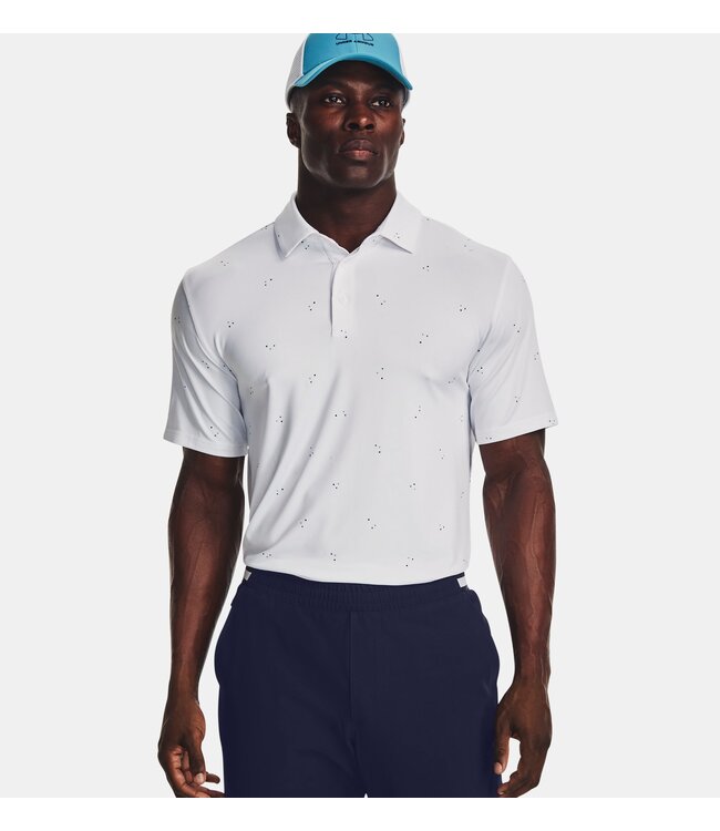 Under Armour Golf Under Armour Playoff Polo 3.0 Print-White/Pink Shock/Midnight Navy