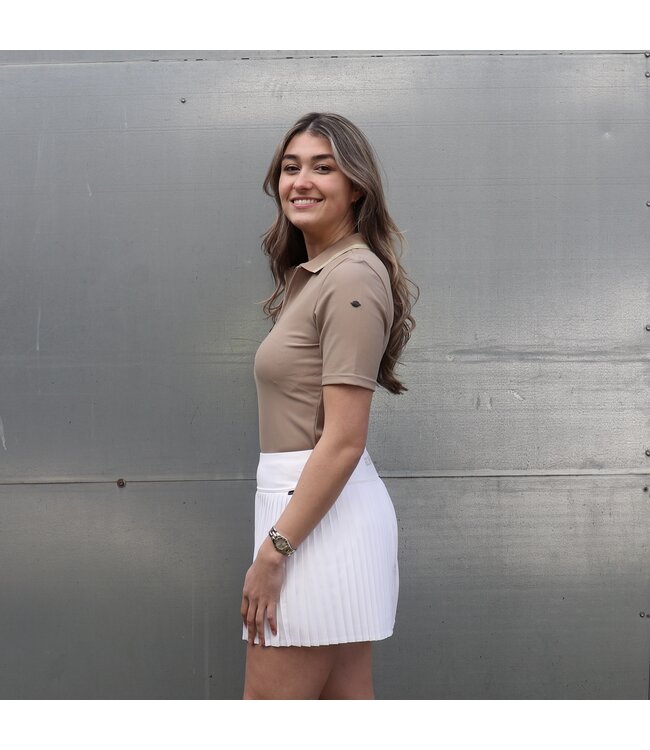 Goldbergh Goldbergh Cassia Short Sleeve Top Dames Sandstone