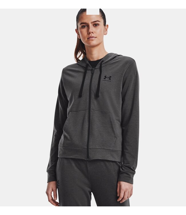 Under Armour Sport Under Armour Dames Rival Terry Full Zip Hoodie Jet Grey