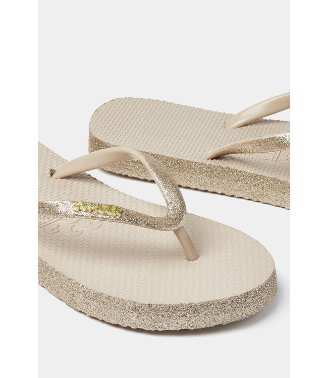 Sundek Sundek Flip Flop Dames Slipper Goud/Glitter