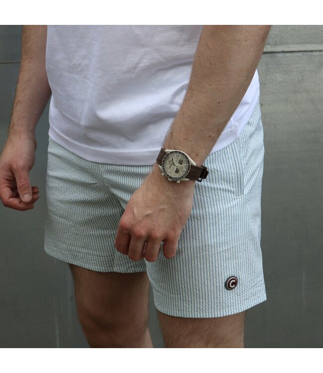Colmar Colmar Uomo Zwembroek Stripe Polvere Blue/Bianco