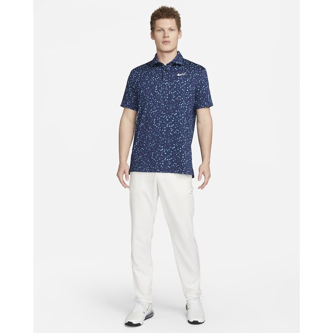 Nike Heren Dri Fit Tour Polo Micro Floral Navy