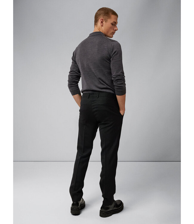 J. Lindeberg J. Lindeberg Heren Noel Light Merino Polo Dark Grey Melange