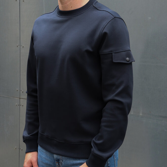 Woolrich Light Fleece Sweatshirt Melton Blue