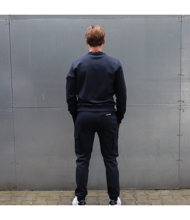 Woolrich Woolrich Heren Light Fleece Sweatpants Melton Blue