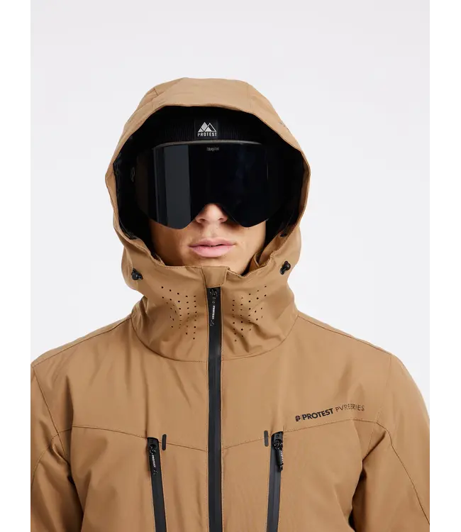 Protest Heren Timo Ski Jacket Sandy Brown