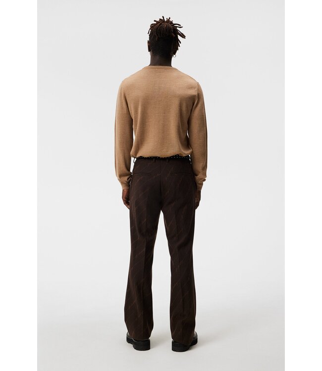 J. Lindeberg J. Lindeberg Heren Lyle Merino Crew Neck Knit Chipmunk Melange