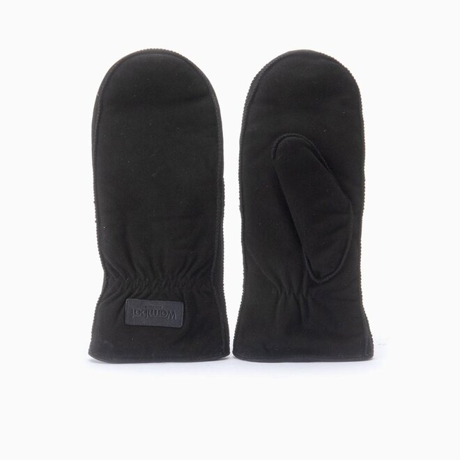 Warmbat Mitten Dames Goat Suede Black