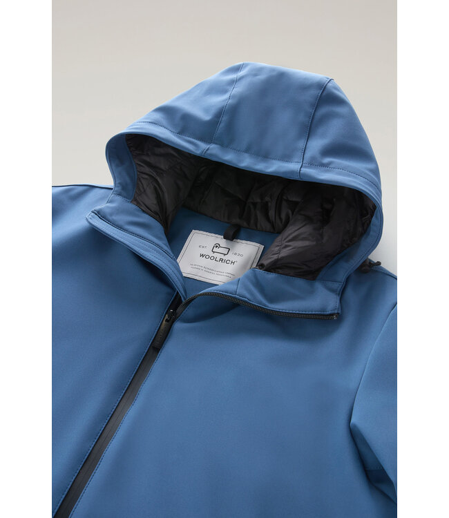 Woolrich Woolrich Heren Pacific Soft Shell Jacket Blue Lobster