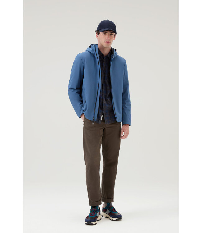 Woolrich Woolrich Heren Pacific Soft Shell Jacket Blue Lobster