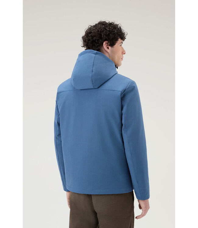 Woolrich Woolrich Heren Pacific Soft Shell Jacket Blue Lobster