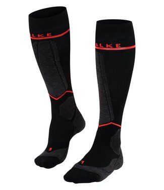 Falke FALKE SK Compression Wool Dames Black/Neon Red