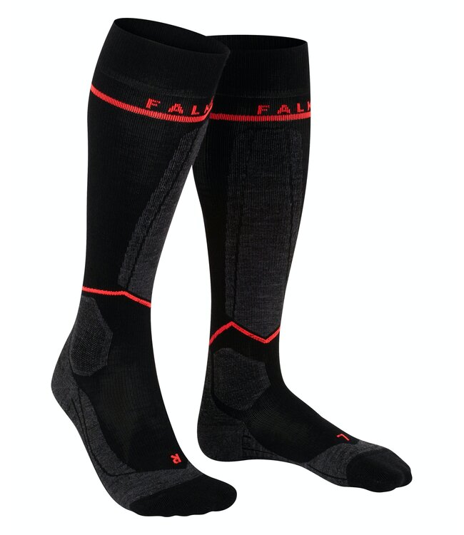 Falke FALKE SK Compression Wool Dames Black/Neon Red